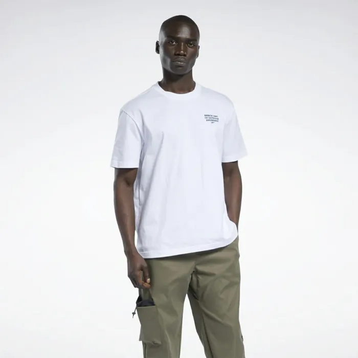 TShirts and Graphic Tees MensWomens Reebok Classics Camping Graphic TShirt White TShirts and Graphic Tees MensWomens Reebok Classics Camping Graphic TShirt White