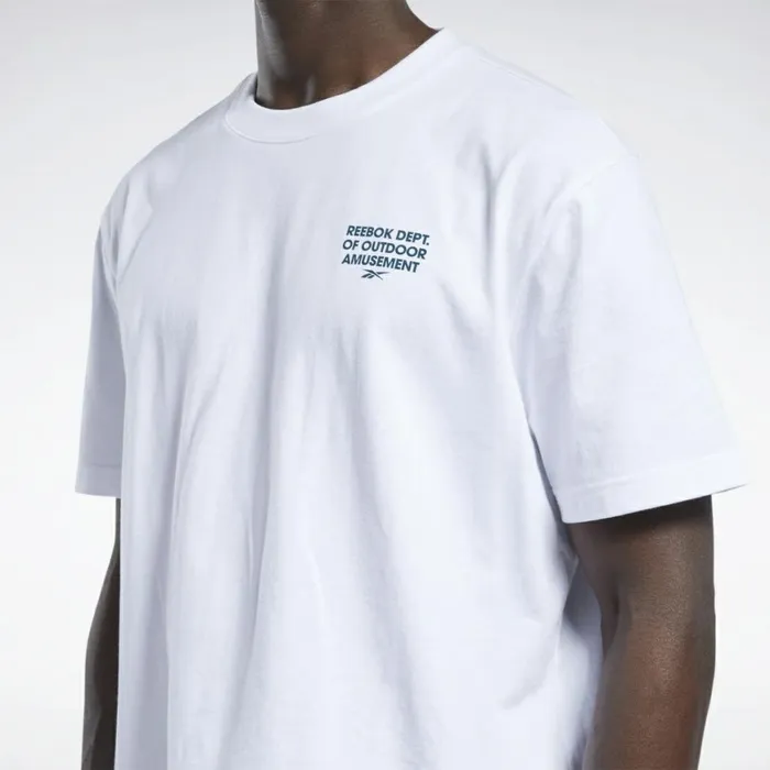 TShirts and Graphic Tees MensWomens Reebok Classics Camping Graphic TShirt White