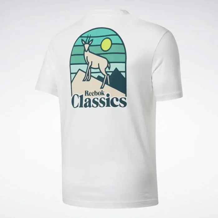 TShirts and Graphic Tees MensWomens Reebok Classics Camping Graphic TShirt White