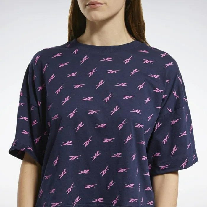 TShirts and Graphic Tees Womens Reebok Allover Vector Tee Vector Navy