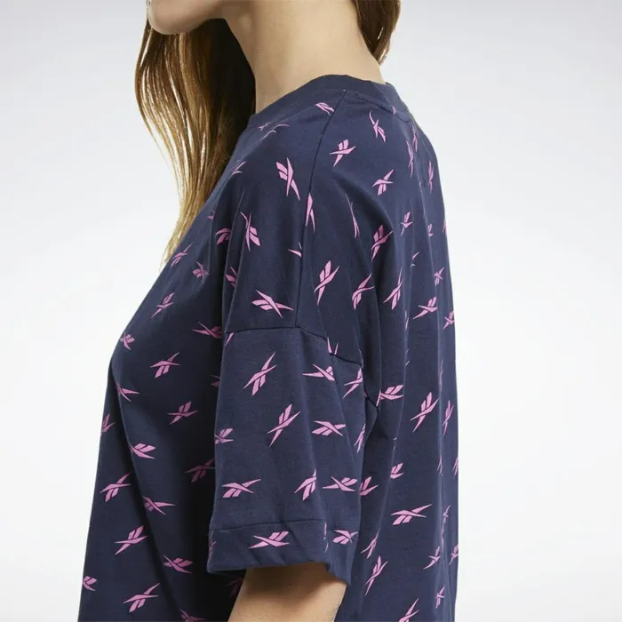 TShirts and Graphic Tees Womens Reebok Allover Vector Tee Vector Navy