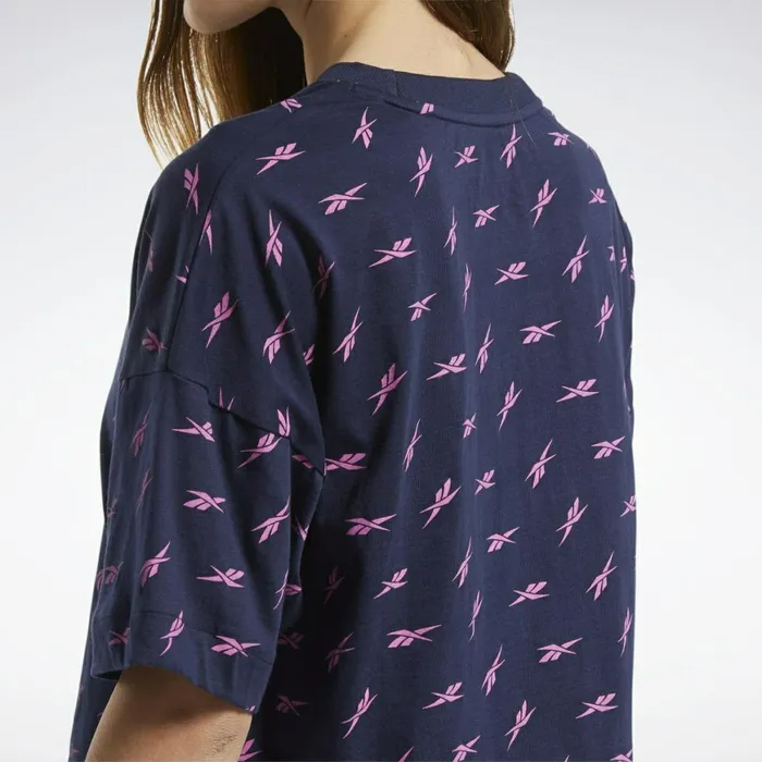 TShirts and Graphic Tees Womens Reebok Allover Vector Tee Vector Navy
