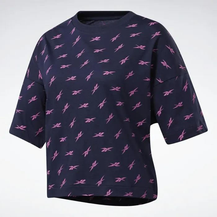 TShirts and Graphic Tees Womens Reebok Allover Vector Tee Vector Navy