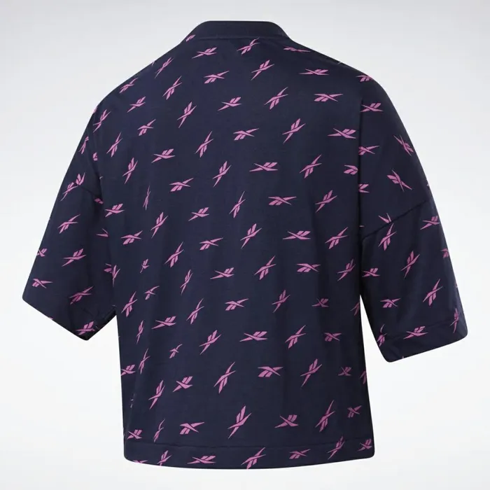 TShirts and Graphic Tees Womens Reebok Allover Vector Tee Vector Navy