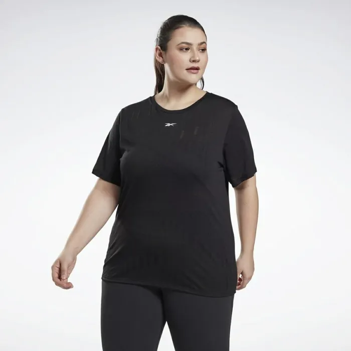 TShirts and Graphic Tees Womens Reebok Burnout TShirt Plus Size Black