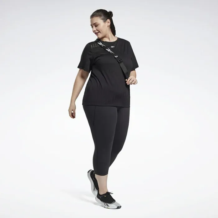 TShirts and Graphic Tees Womens Reebok Burnout TShirt Plus Size Black