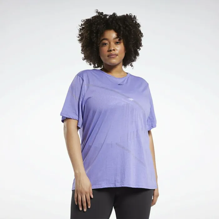 TShirts and Graphic Tees Womens Reebok Burnout TShirt Plus Size Hyper Purple
