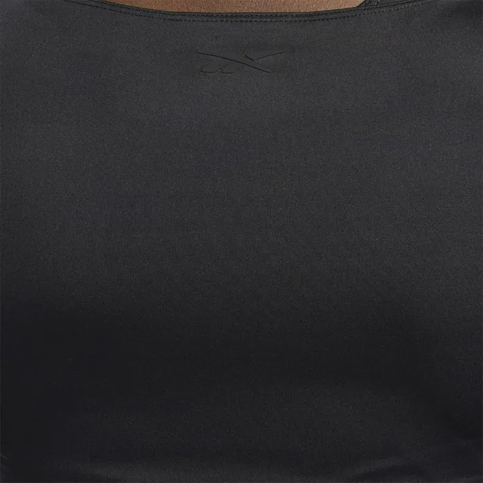 TShirts and Graphic Tees Womens Reebok Cardi B Long Sleeve Crop Top Black
