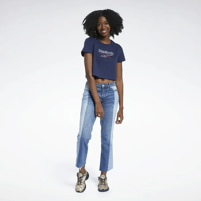 TShirts and Graphic Tees Womens Reebok Classics Foundation Big Logo TShirt Vector Navy