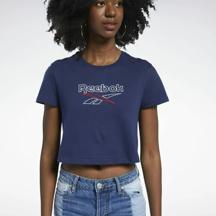 TShirts and Graphic Tees Womens Reebok Classics Foundation Big Logo TShirt Vector Navy