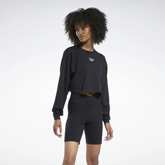 TShirts and Graphic Tees Womens Reebok Classics Long Sleeve TShirt Black