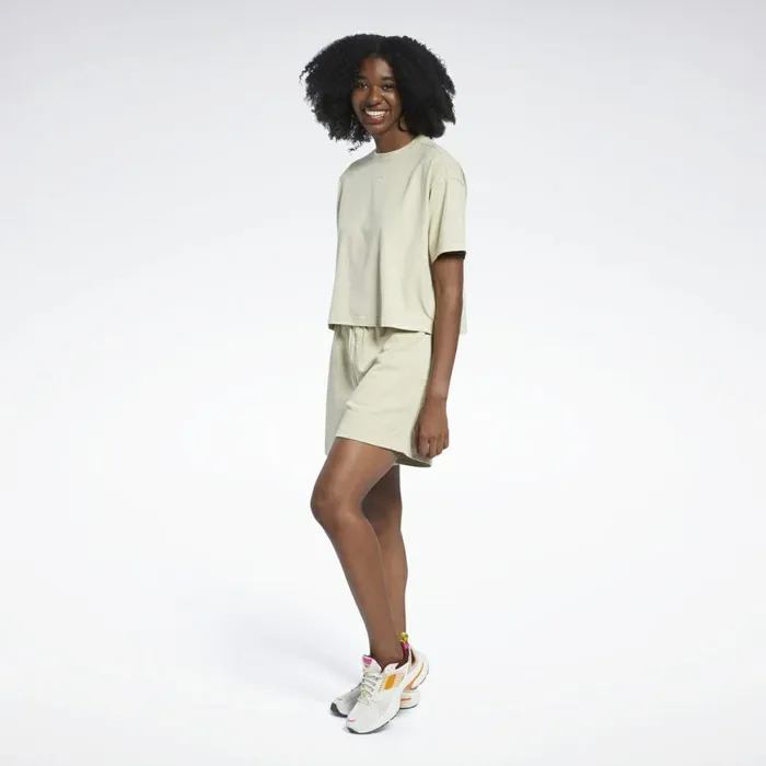 TShirts and Graphic Tees Womens Reebok Classics Natural Dye Cropped TShirt Stucco