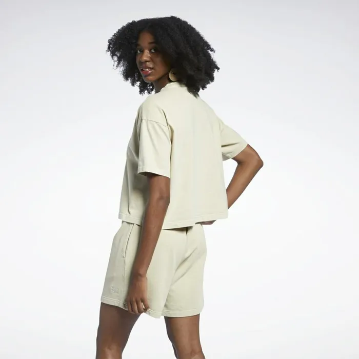 TShirts and Graphic Tees Womens Reebok Classics Natural Dye Cropped TShirt Stucco