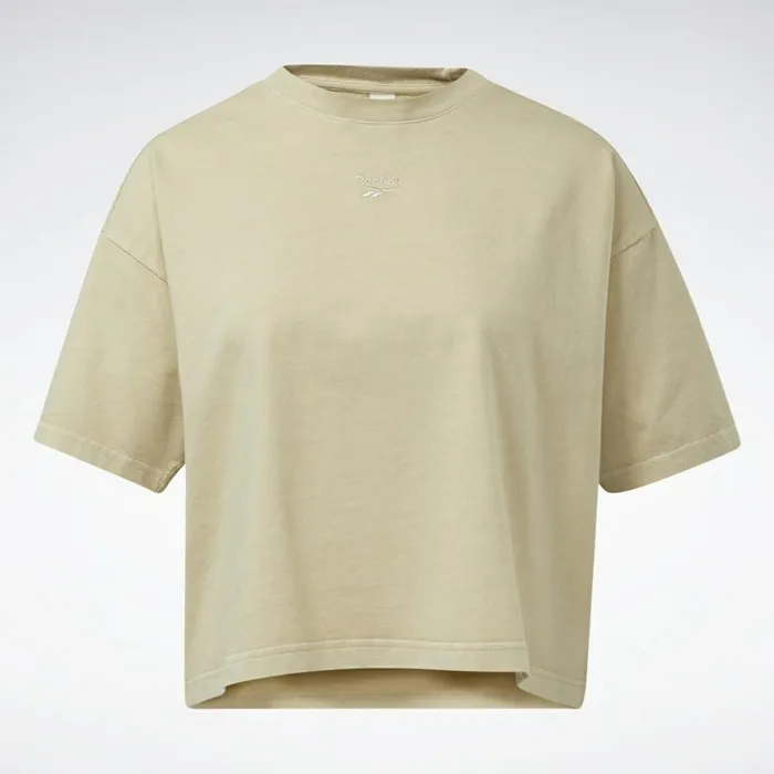 TShirts and Graphic Tees Womens Reebok Classics Natural Dye Cropped TShirt Stucco