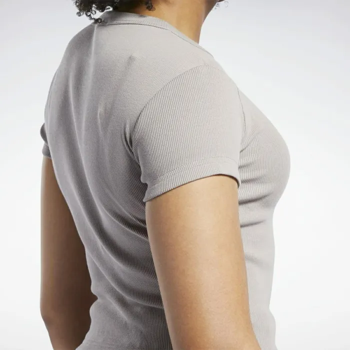 TShirts and Graphic Tees Womens Reebok Classics Ribbed TShirt Boulder Grey
