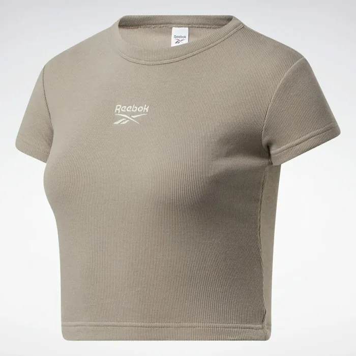 TShirts and Graphic Tees Womens Reebok Classics Ribbed TShirt Boulder Grey