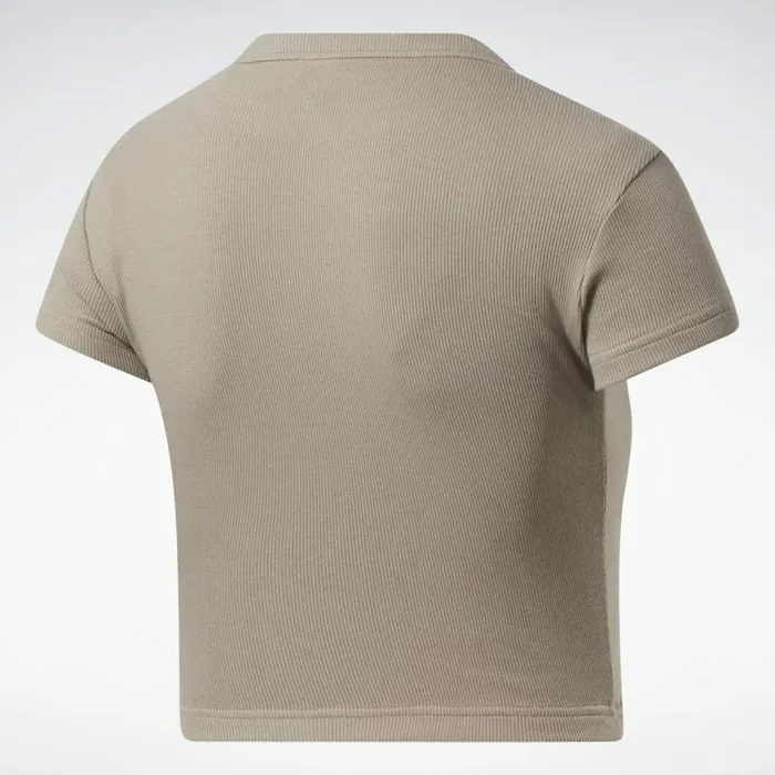 TShirts and Graphic Tees Womens Reebok Classics Ribbed TShirt Boulder Grey