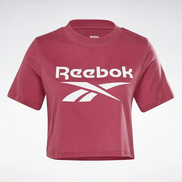 TShirts and Graphic Tees Womens Reebok Identity Cropped TShirt Punch Berry
