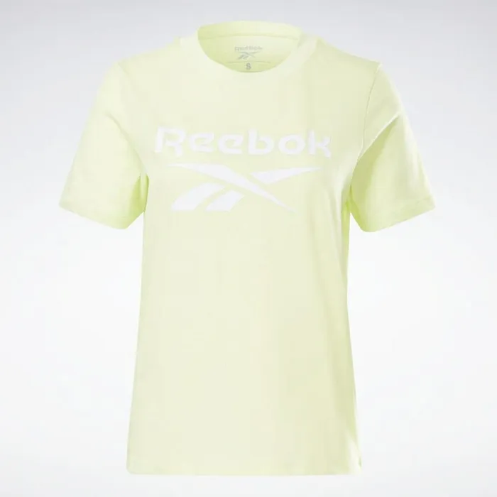 TShirts and Graphic Tees Womens Reebok Identity Cropped TShirt Semi Energy Glow