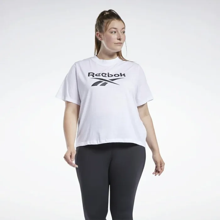 TShirts and Graphic Tees Womens Reebok Identity TShirt Plus Size White Black