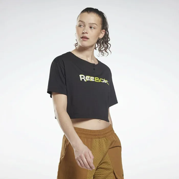 TShirts and Graphic Tees Womens Reebok MYT Cropped TShirt Black
