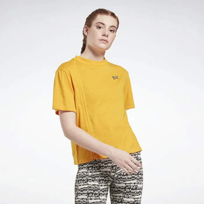 TShirts and Graphic Tees Womens Reebok MYT TShirt Semi Solar Gold