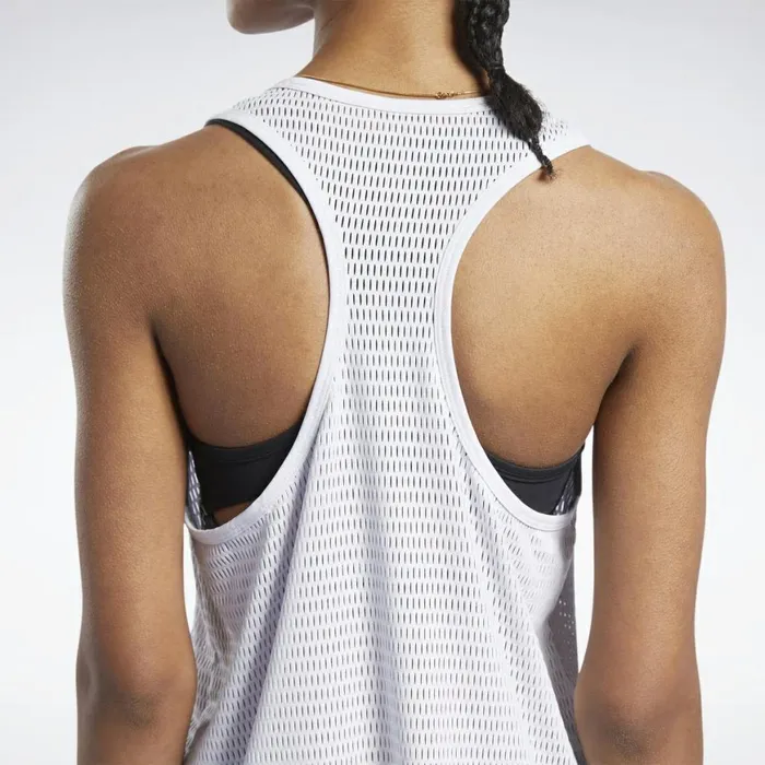 TShirts and Graphic Tees Womens Reebok Perforated Tank Top Porcelain