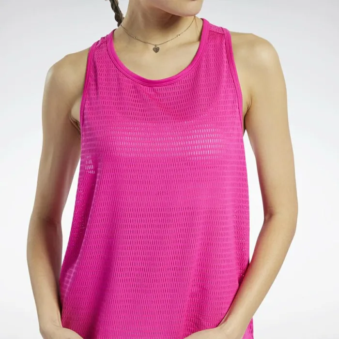 TShirts and Graphic Tees Womens Reebok Perforated Tank Top Proud Pink