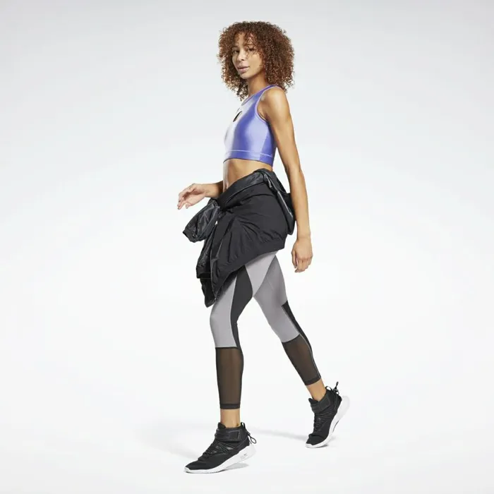 TShirts and Graphic Tees Womens Reebok Shiny Performance Crop Top Hyper Purple
