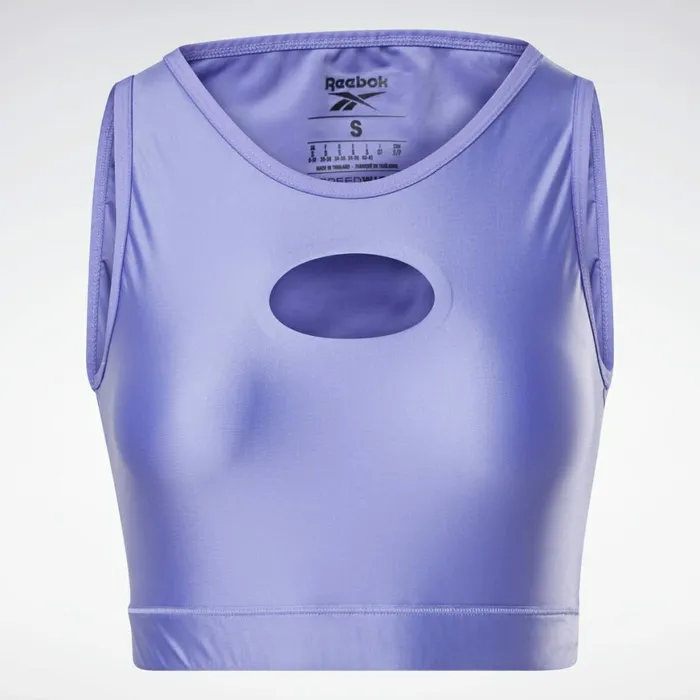 TShirts and Graphic Tees Womens Reebok Shiny Performance Crop Top Hyper Purple