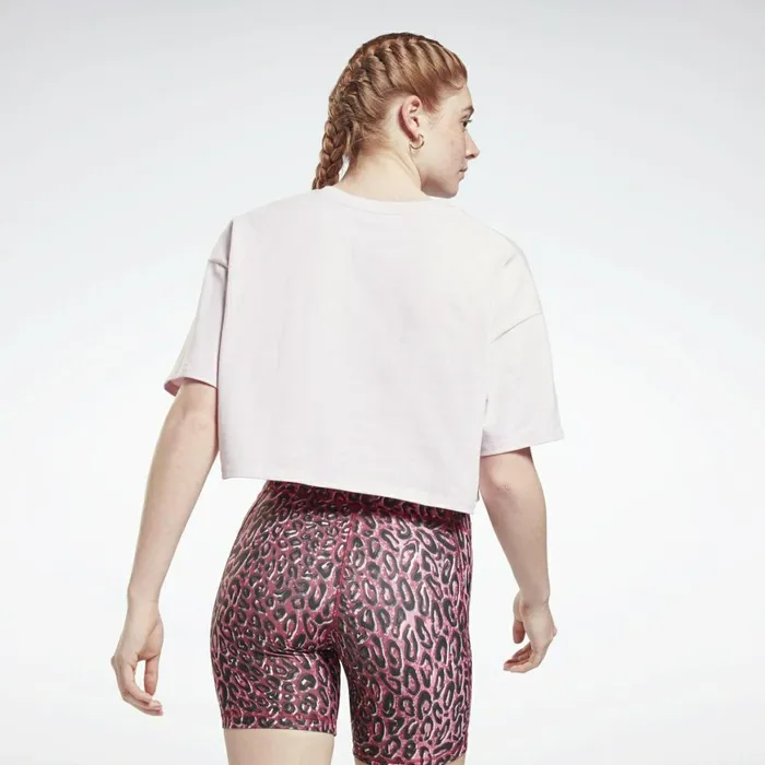 TShirts and Graphic Tees Womens Reebok Studio Cropped TShirt Frost Berry