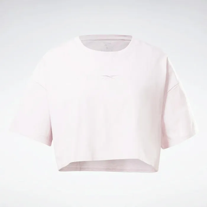 TShirts and Graphic Tees Womens Reebok Studio Cropped TShirt Frost Berry