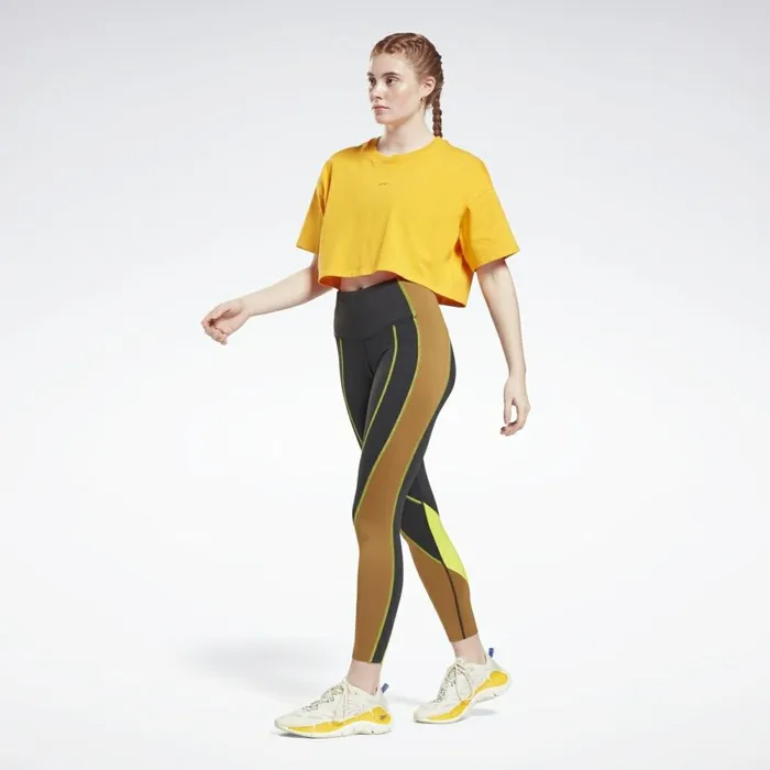 TShirts and Graphic Tees Womens Reebok Studio Cropped TShirt Semi Solar Gold