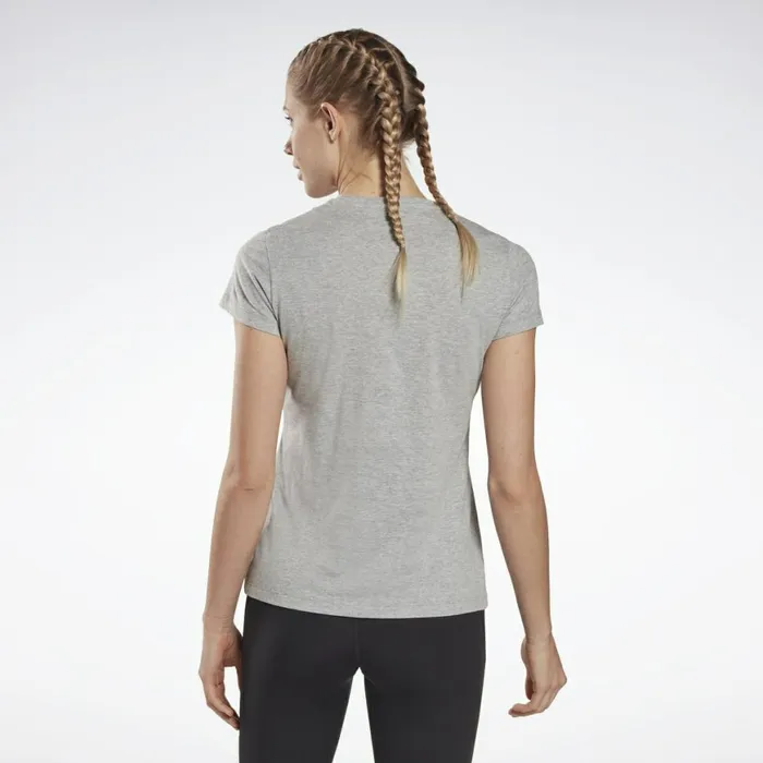 TShirts and Graphic Tees Womens Reebok Training Essentials Vector Graphic Tee Medium Grey Heather
