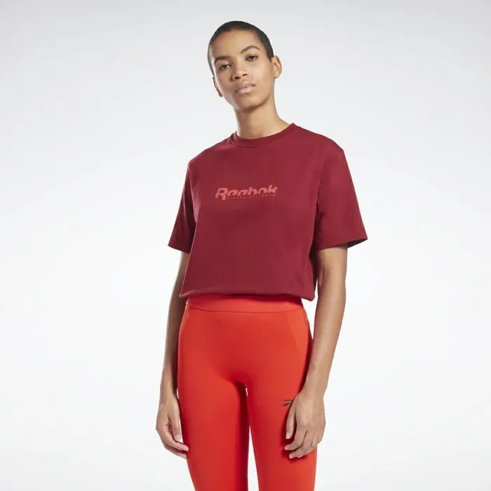 TShirts and Graphic Tees Womens Reebok VB Tee Collegiate Burgundy