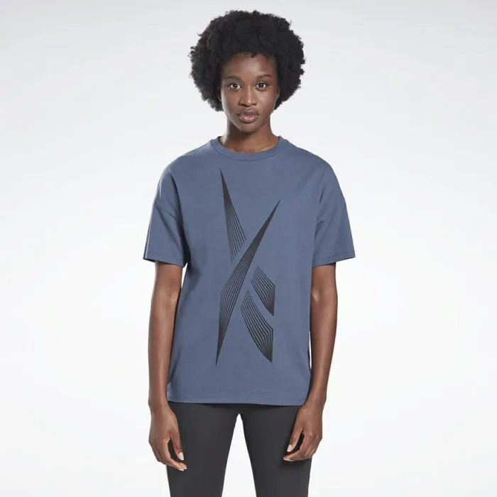 TShirts and Graphic Tees Womens Reebok Vector Graphic Tee Smoky Indigo