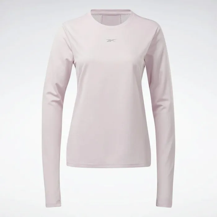 TShirts and Graphic Tees Womens Reebok Workout Ready Run Speedwick Long Sleeve TShirt Frost Berry
