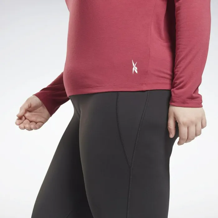 TShirts and Graphic Tees Womens Reebok Workout Ready Supremium Long Sleeve TShirt Plus Size Punch Berry