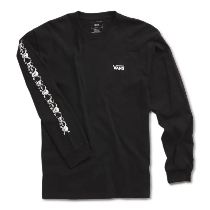 TShirts and Tanks Men Vans Anaheim Factory OG Skull Long Sleeve TShirt Black