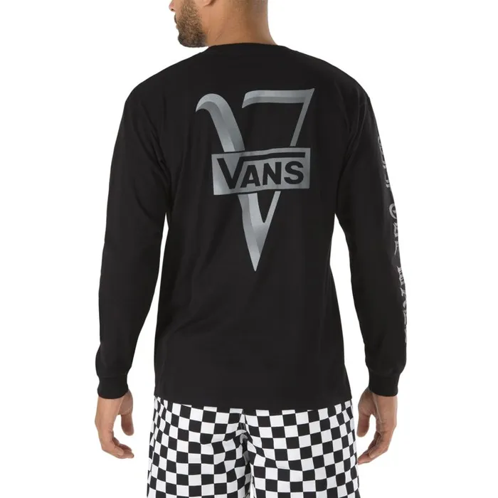 TShirts and Tanks Men Vans Ave Vintage V Long Sleeve TShirt Black