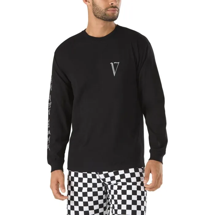 TShirts and Tanks Men Vans Ave Vintage V Long Sleeve TShirt Black TShirts and Tanks Men Vans Ave Vintage V Long Sleeve TShirt Black