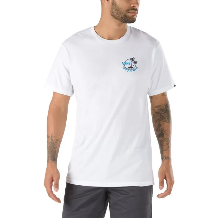 TShirts and Tanks Men Vans Mini Dual Palm TShirt Whiteblue Jewel TShirts and Tanks Men Vans Mini Dual Palm TShirt Whiteblue Jewel