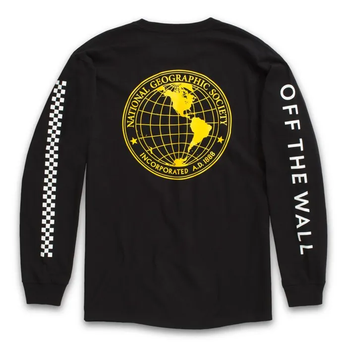 TShirts and Tanks Men Vans National Geographic Long Sleeve TShirt Black