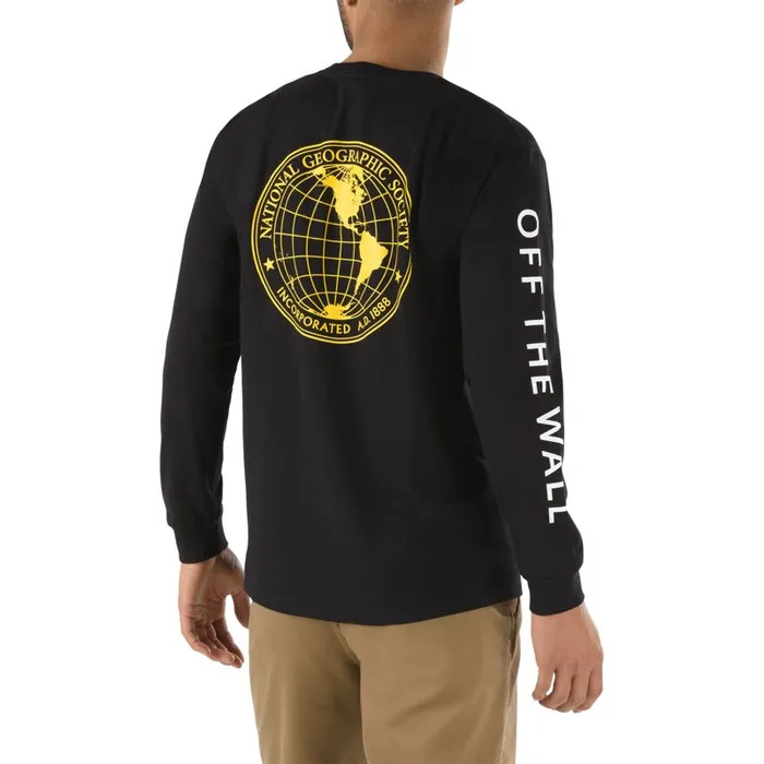 TShirts and Tanks Men Vans National Geographic Long Sleeve TShirt Black