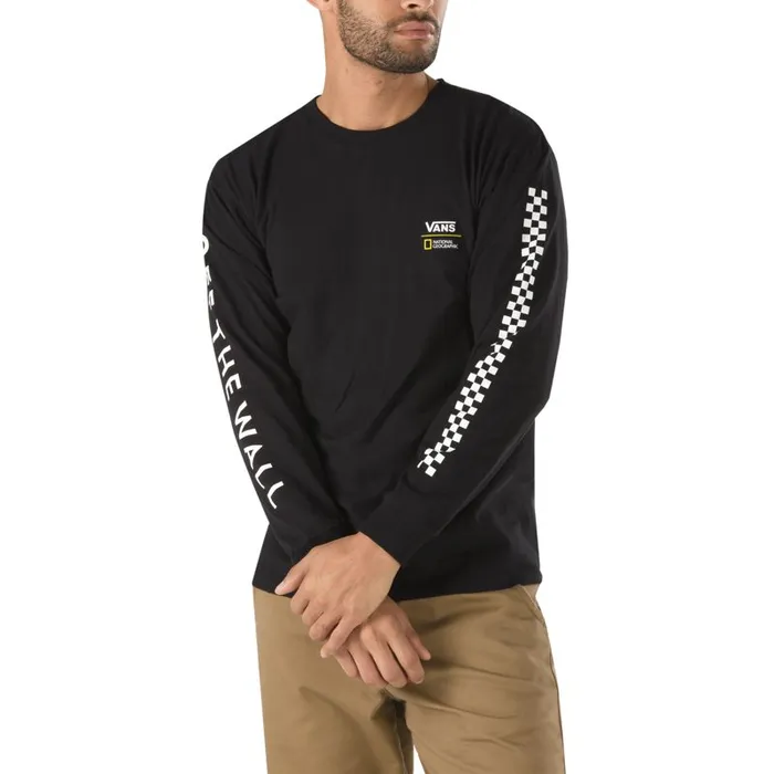 TShirts and Tanks Men Vans National Geographic Long Sleeve TShirt Black