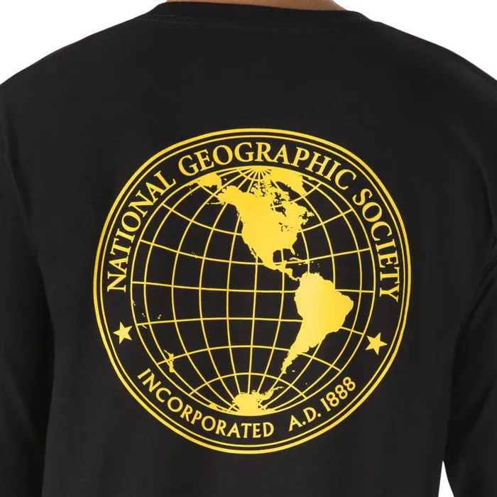 TShirts and Tanks Men Vans National Geographic Long Sleeve TShirt Black