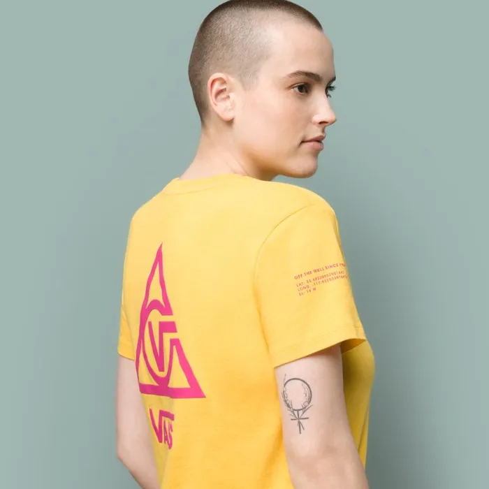 TShirts and Tanks Women Vans 66 Supply Tri Boyfriend Crew Tee Lemon Chrome