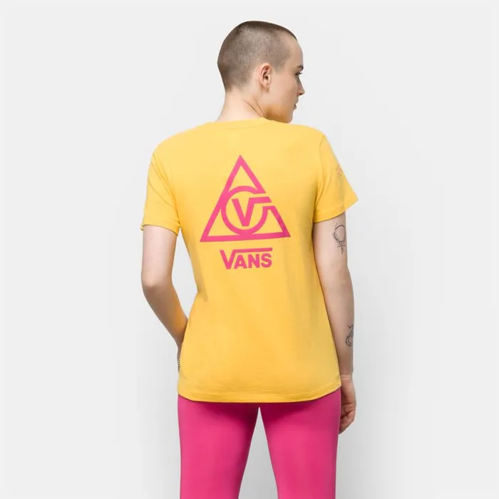 TShirts and Tanks Women Vans 66 Supply Tri Boyfriend Crew Tee Lemon Chrome
