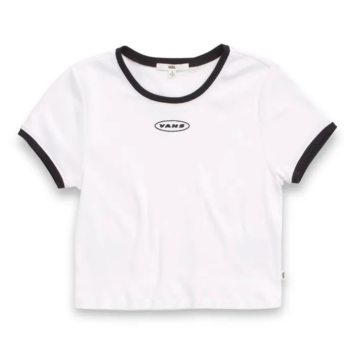 TShirts and Tanks Women Vans Grunge Glam Baby Tee White