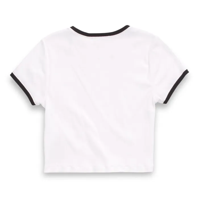 TShirts and Tanks Women Vans Grunge Glam Baby Tee White